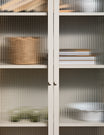 Tall Taylor Glass Cabinet in Panna Cotta