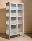 Tall Taylor Glass Cabinet in Panna Cotta
