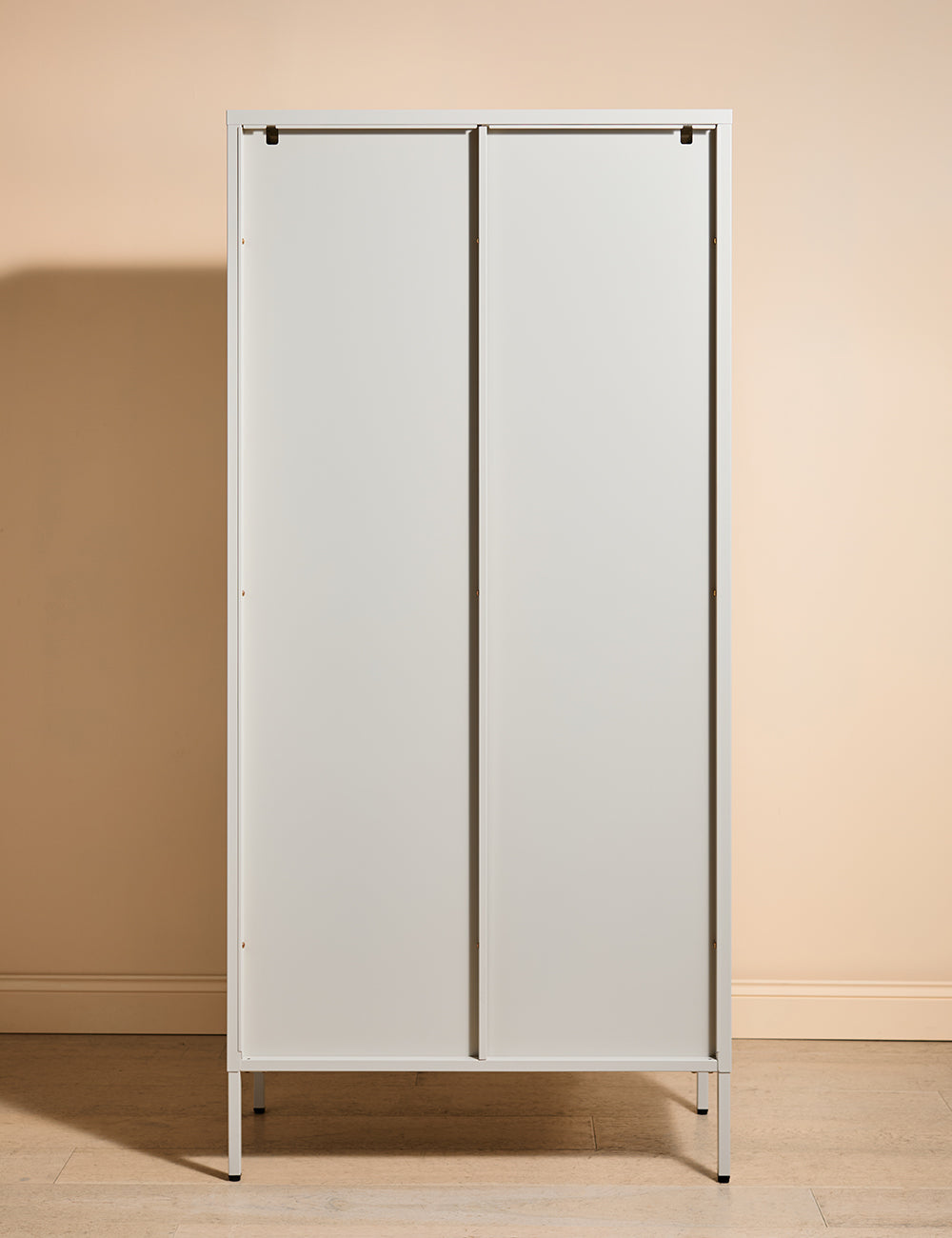 Tall Taylor Glass Cabinet in Panna Cotta