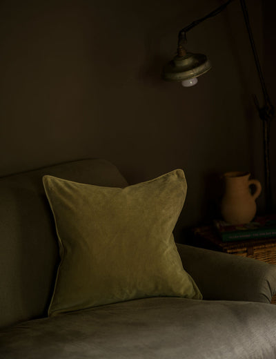 Indian Cotton Velvet Cushion - Taupe  50 x 50