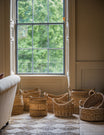 Set of 3 Handwoven Chequered Weave Basket