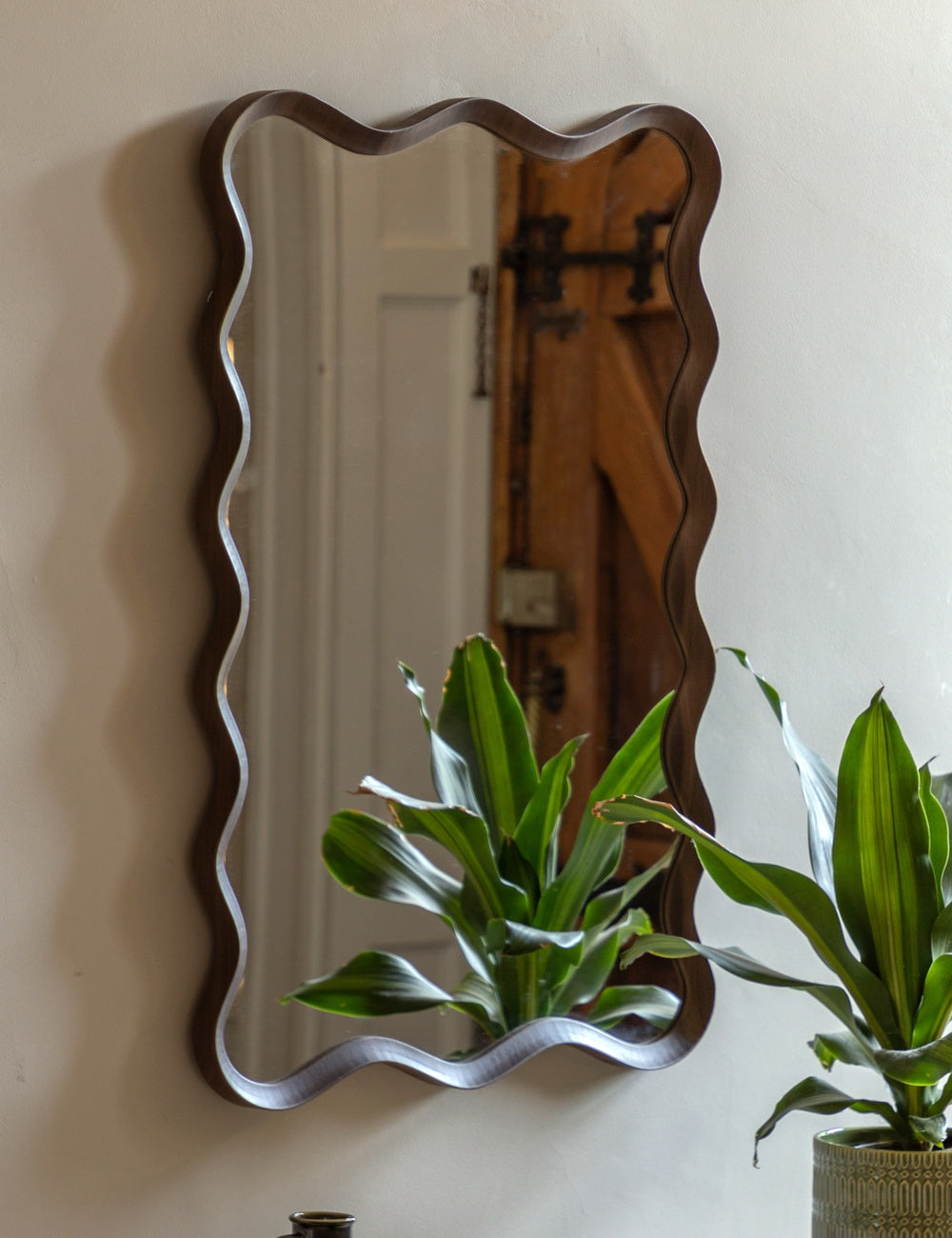Ripple Walnut Mirror