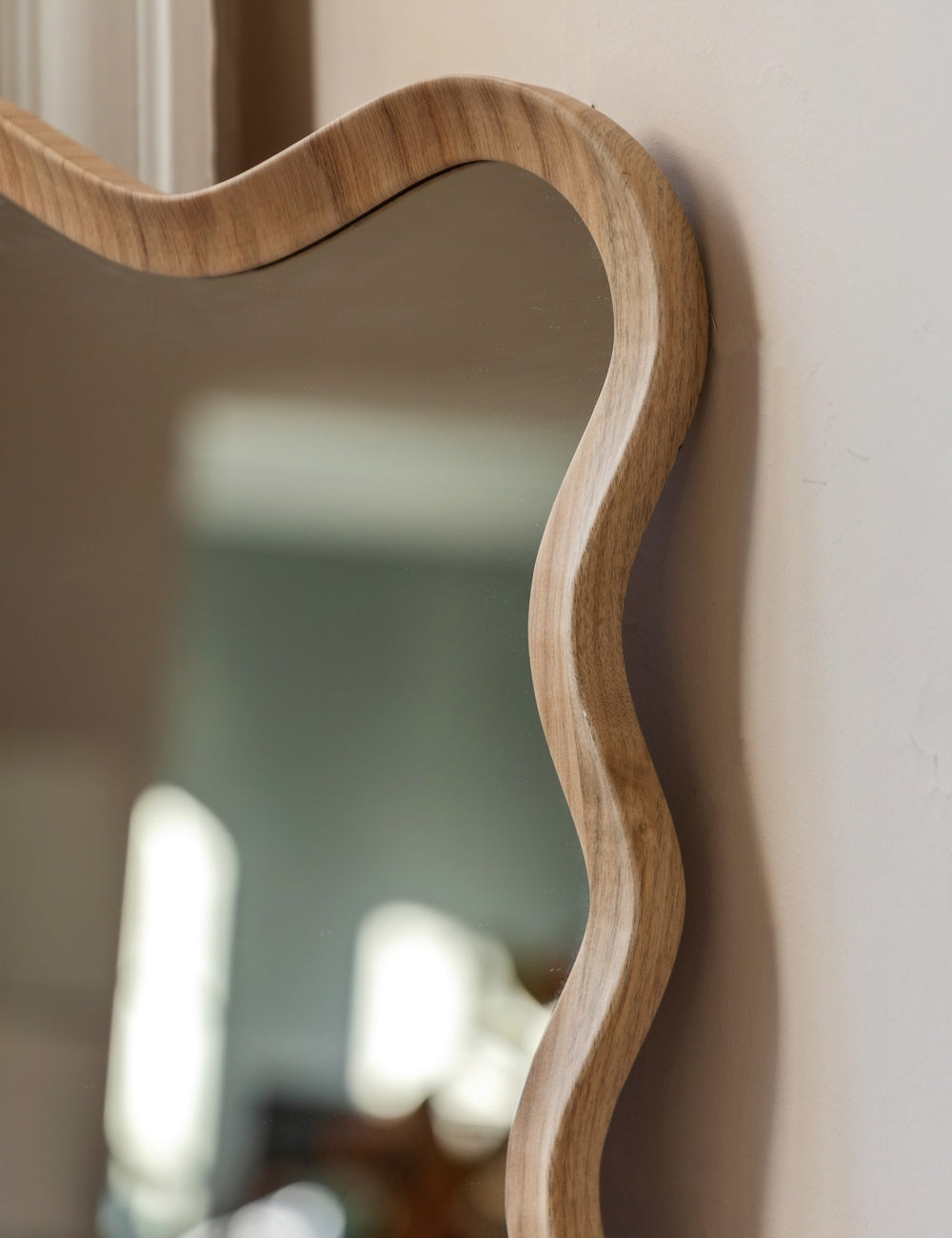 Ripple Oak Leaner Mirror