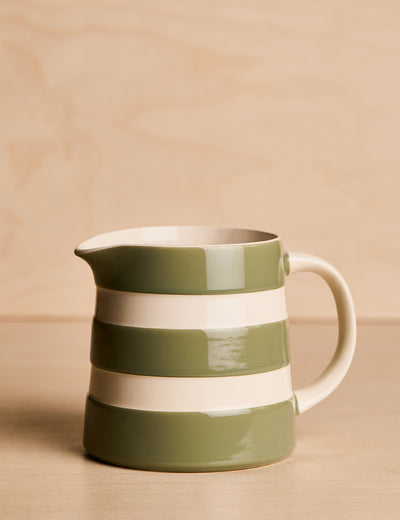 Willow Green Large Cornishware Dreadnought Jug