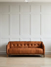 Alabama Brown Leather Three Seater Sofa