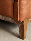 Alabama Brown Leather Three Seater Sofa