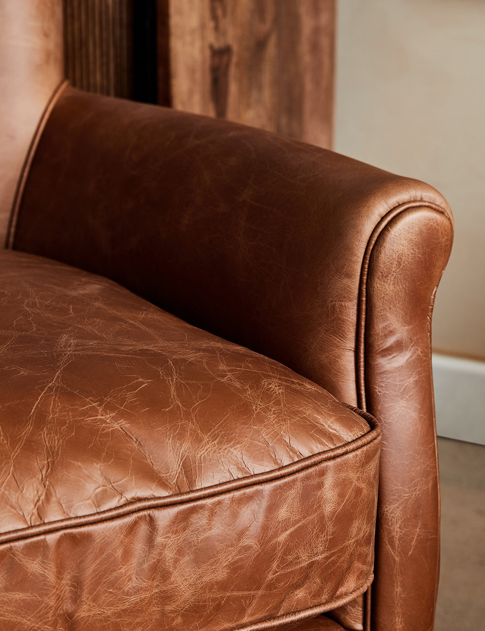 Arizona Brown Leather Armchair