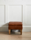 Arizona Brown Leather  Footstool