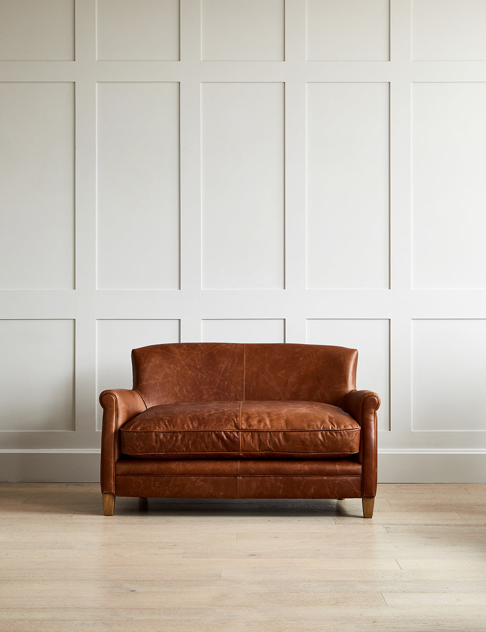 Arizona Brown Leather Two Seater Sofa