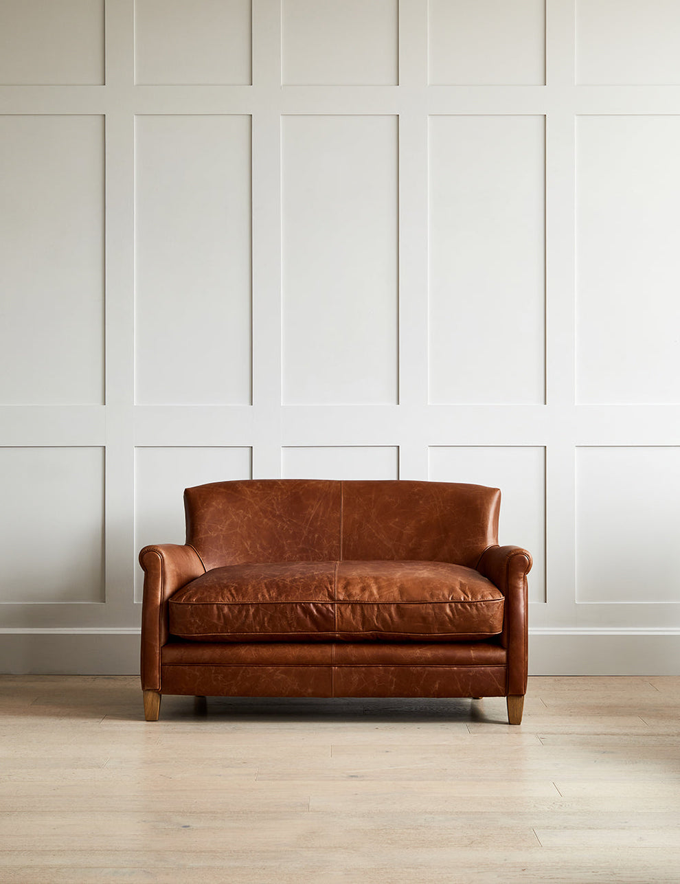 Arizona Brown Leather Two Seater Sofa