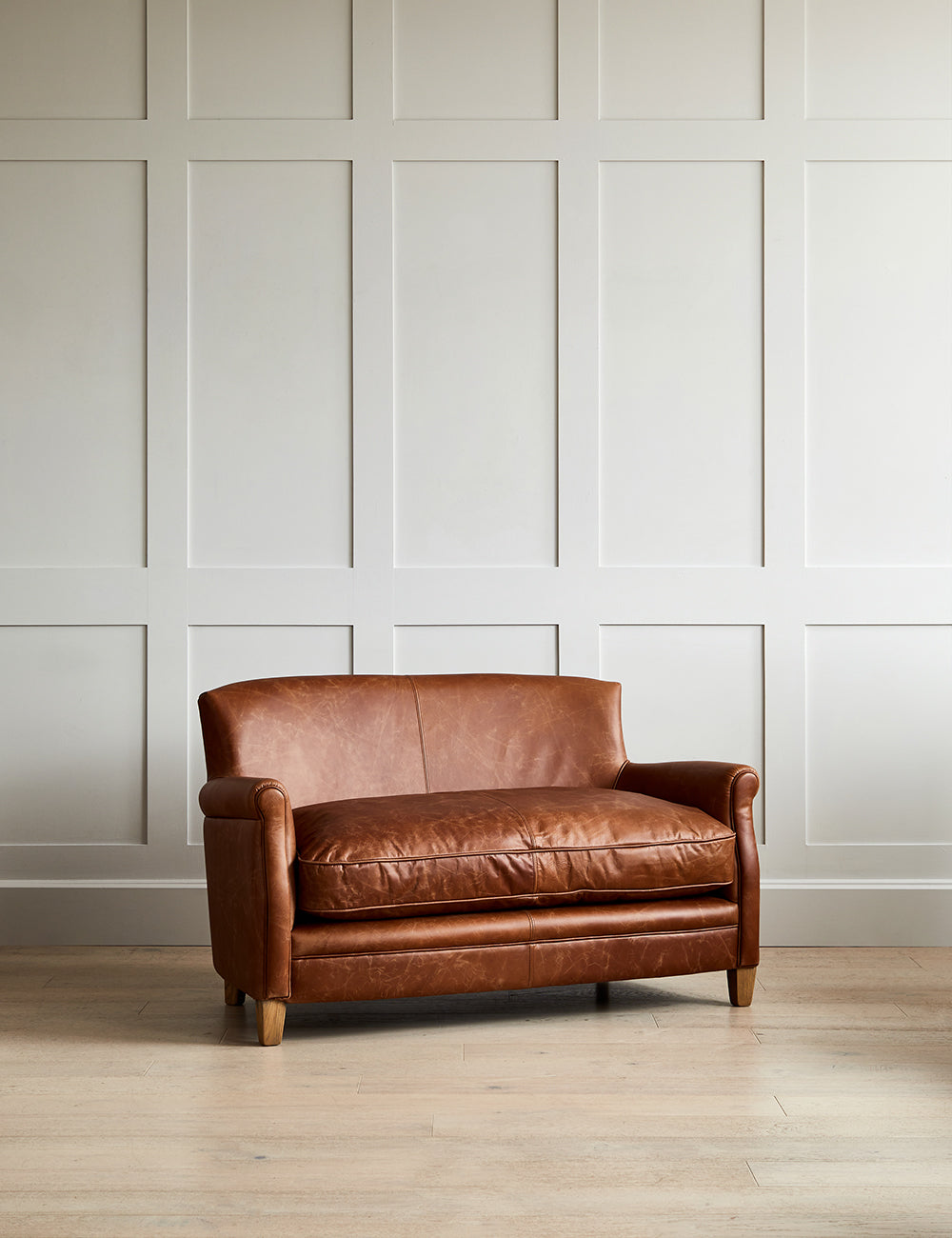 Arizona Brown Leather Two Seater Sofa