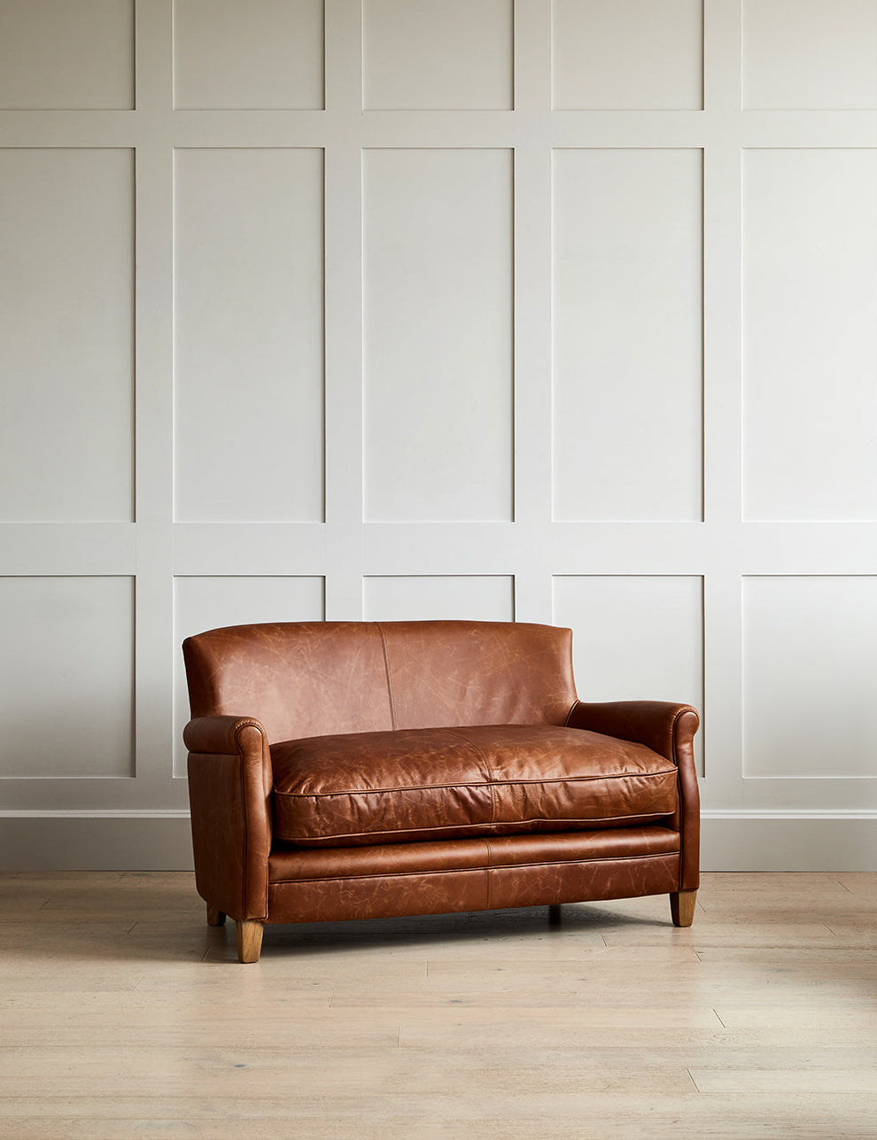 Arizona Brown Leather Two Seater Sofa
