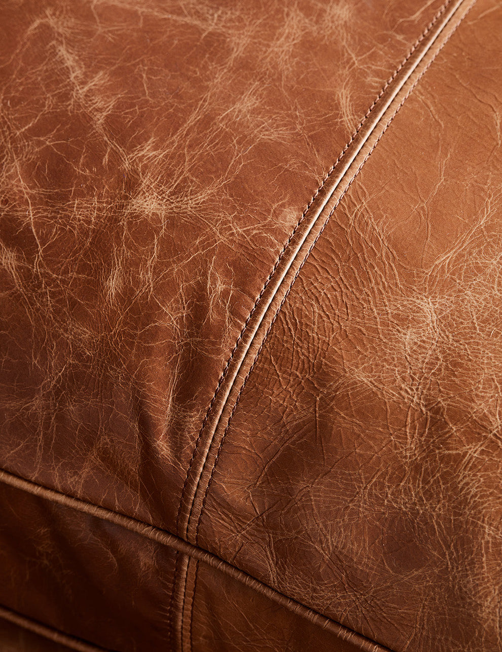 Arizona Brown Leather Two Seater Sofa