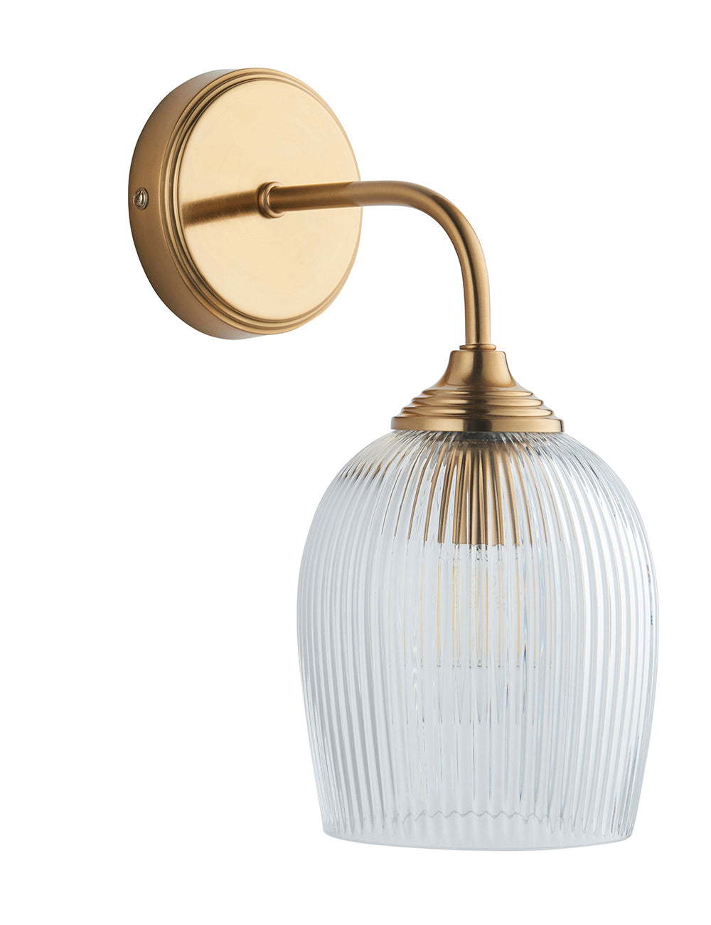 Fitzroy Ribbed Pendant Light Brushed Aged Brass