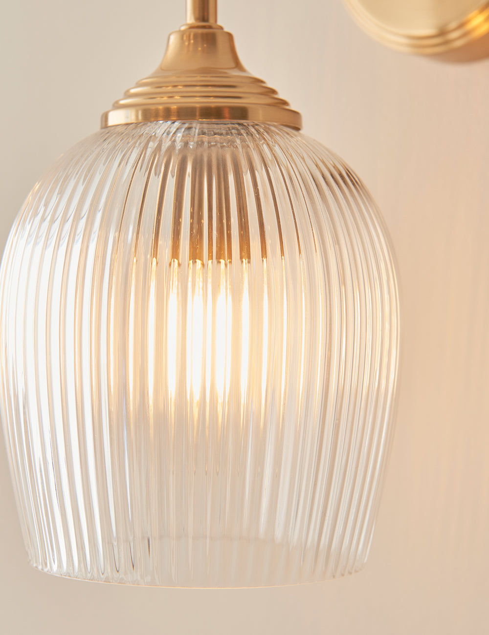 Fitzroy Ribbed Wall Light Brushed Aged Brass