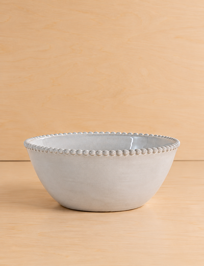 Set of 4 Organic Beaded Bowl White