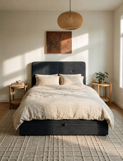 Esme Bed in Charcoal