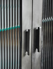 Black Fluted Glass Double Display Cabinet
