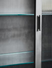 Black Fluted Glass Double Display Cabinet
