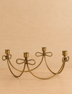 Heritage Bow Candle Holder Gold