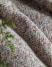 Herringbone Faux Mohair Throw Tan