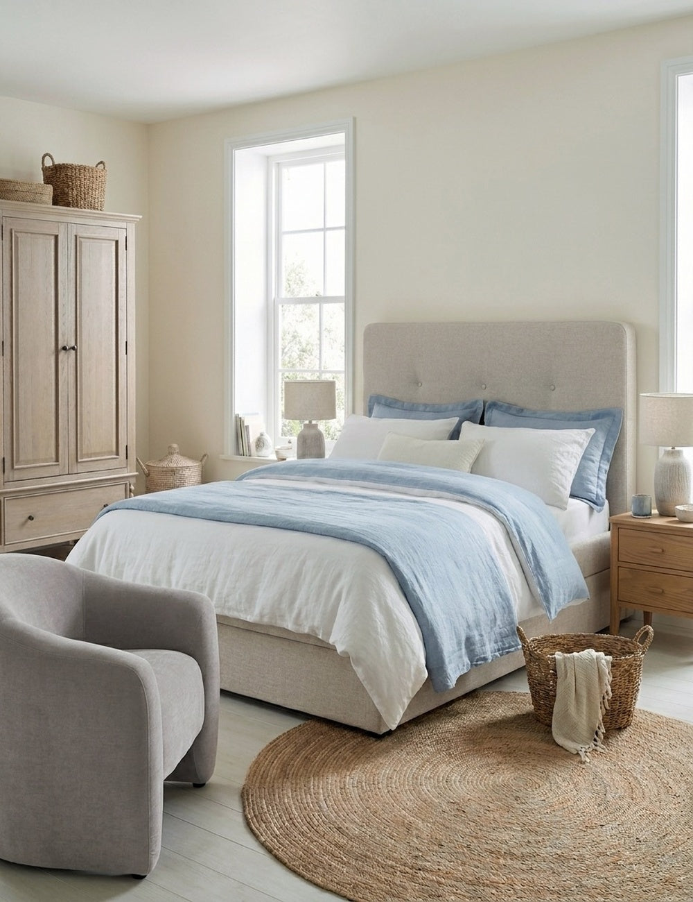 Elio armchair in pebble
