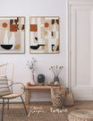 Neutral Abstract Collage Taquin Wall Art