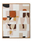 Neutral Abstract Collage Taquin Wall Art