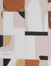 Neutral Abstract Collage Taquin Wall Art