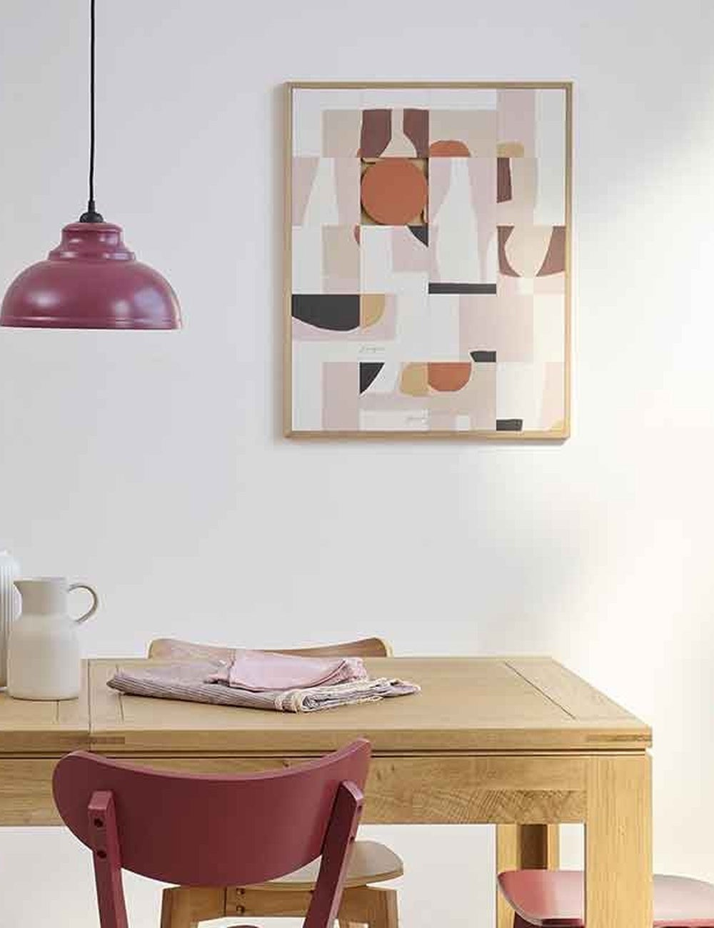 Neutral Abstract Collage Taquin Wall Art