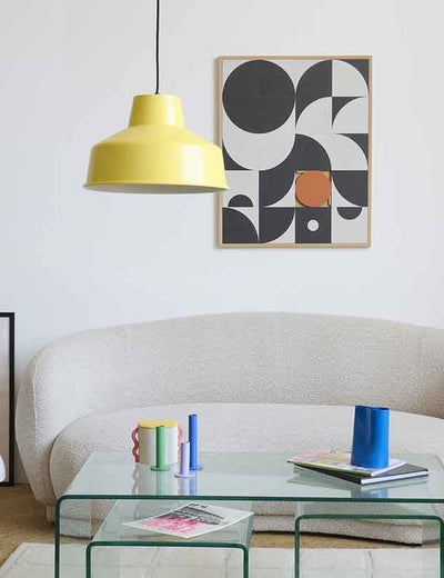 Neutral Abstract Eclipse Taquin Wall Art
