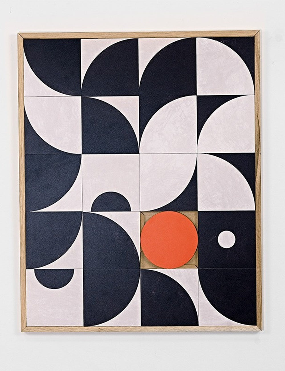 Neutral Abstract Eclipse Taquin Wall Art