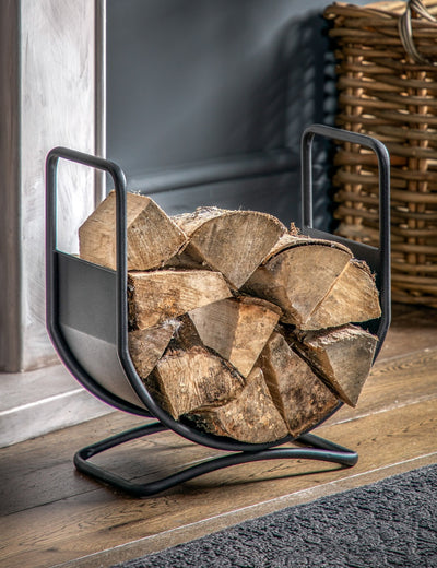 Bronte Log Basket Black
