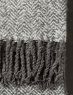 Herringbone Faux Mohair Throw Grey