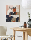 Neutral Abstract Linen Shirt Taquin Wall Art