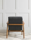 Mid-Century Button-and-Stud Linen Armchair