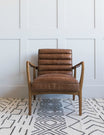 Mid-Century Leather Armchair Front
