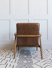 Mid-Century Leather Armchair Back