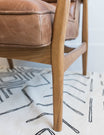 Mid-Century Leather Armchair Leg