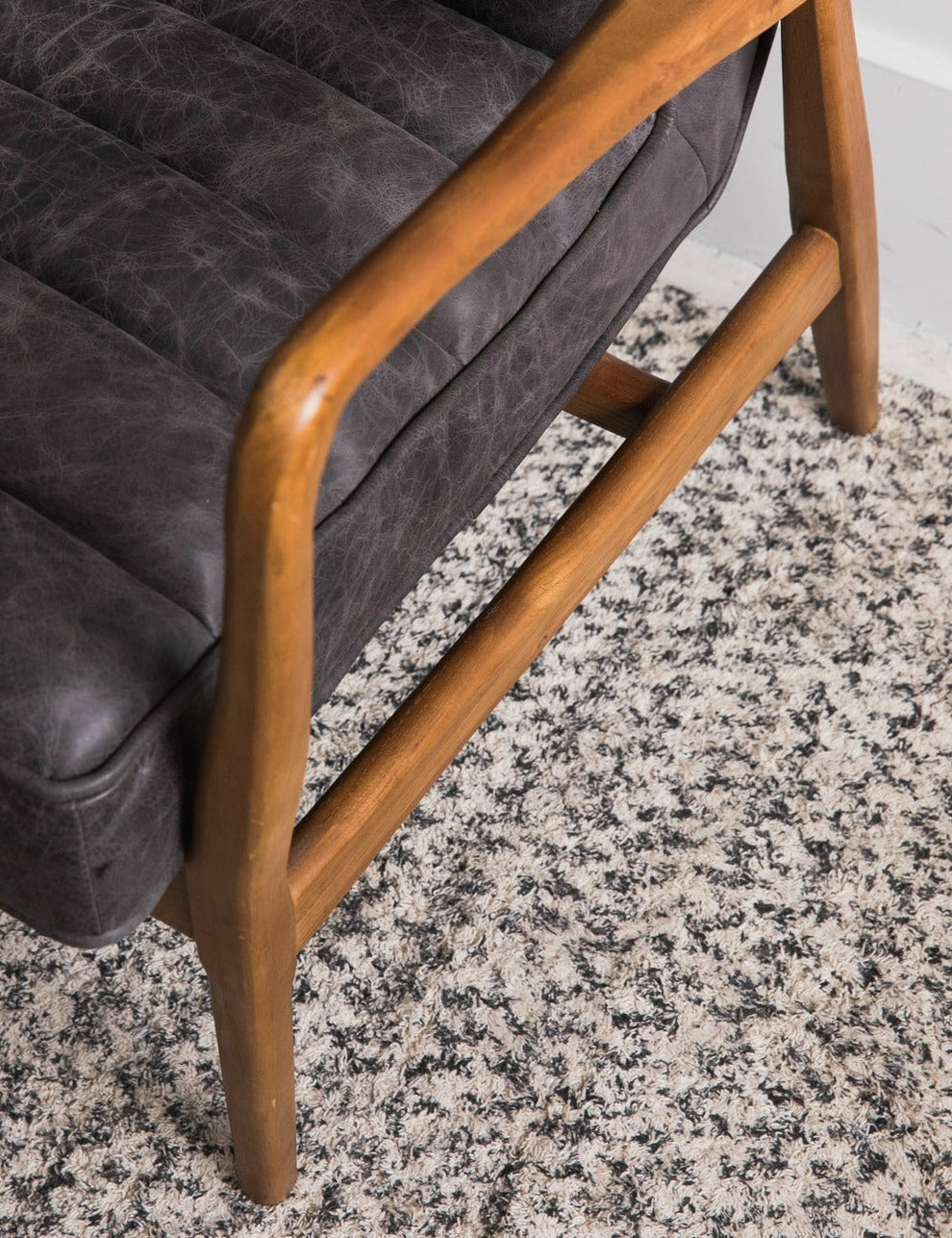 Mid-Century Leather Two Seater