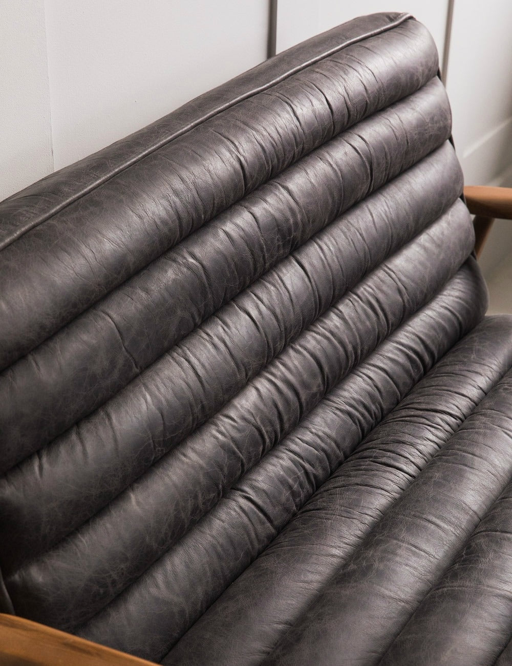 Mid-Century Leather Two Seater