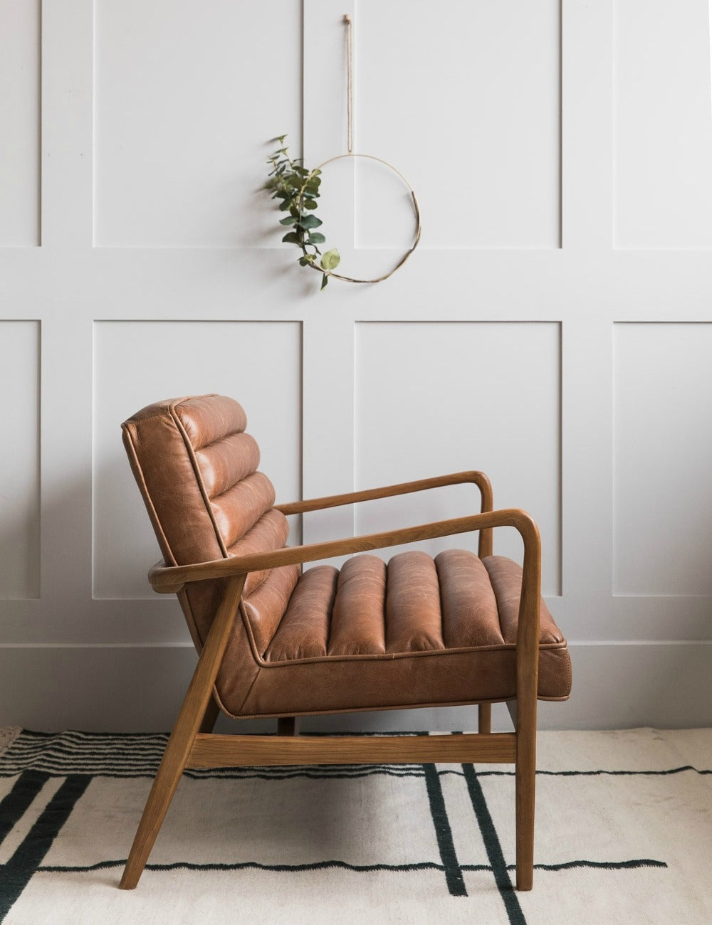 Mid-Century Leather Two Seater