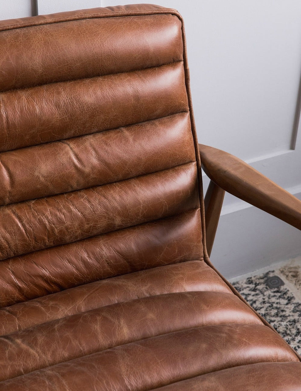 Mid-Century Leather Two Seater