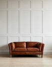 Nevada Brown Leather Two Seater Sofa 