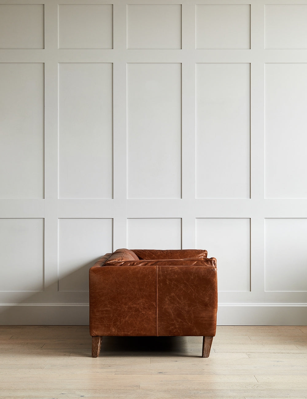 Nevada Brown Leather Two Seater Sofa 