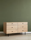 Okayama Wooden Chest of Drawers angled