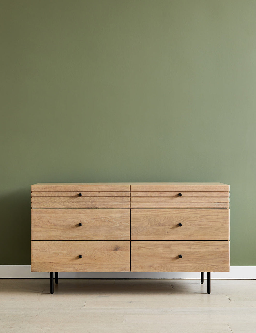 Okayama Wooden Chest of Drawers front