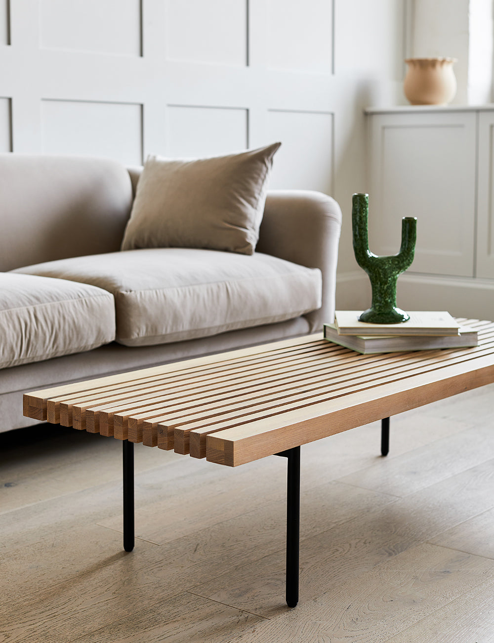 Okayama Wooden Coffee Table styled