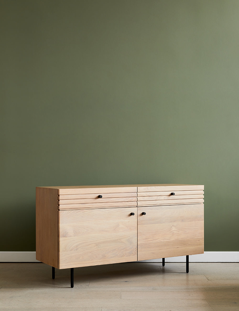 Okayama Wooden Sideboard angled