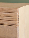 Okayama Wooden Sideboard curved detail